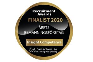 Insight Competence – Finalist i Årets Bemanningsföretag 2020