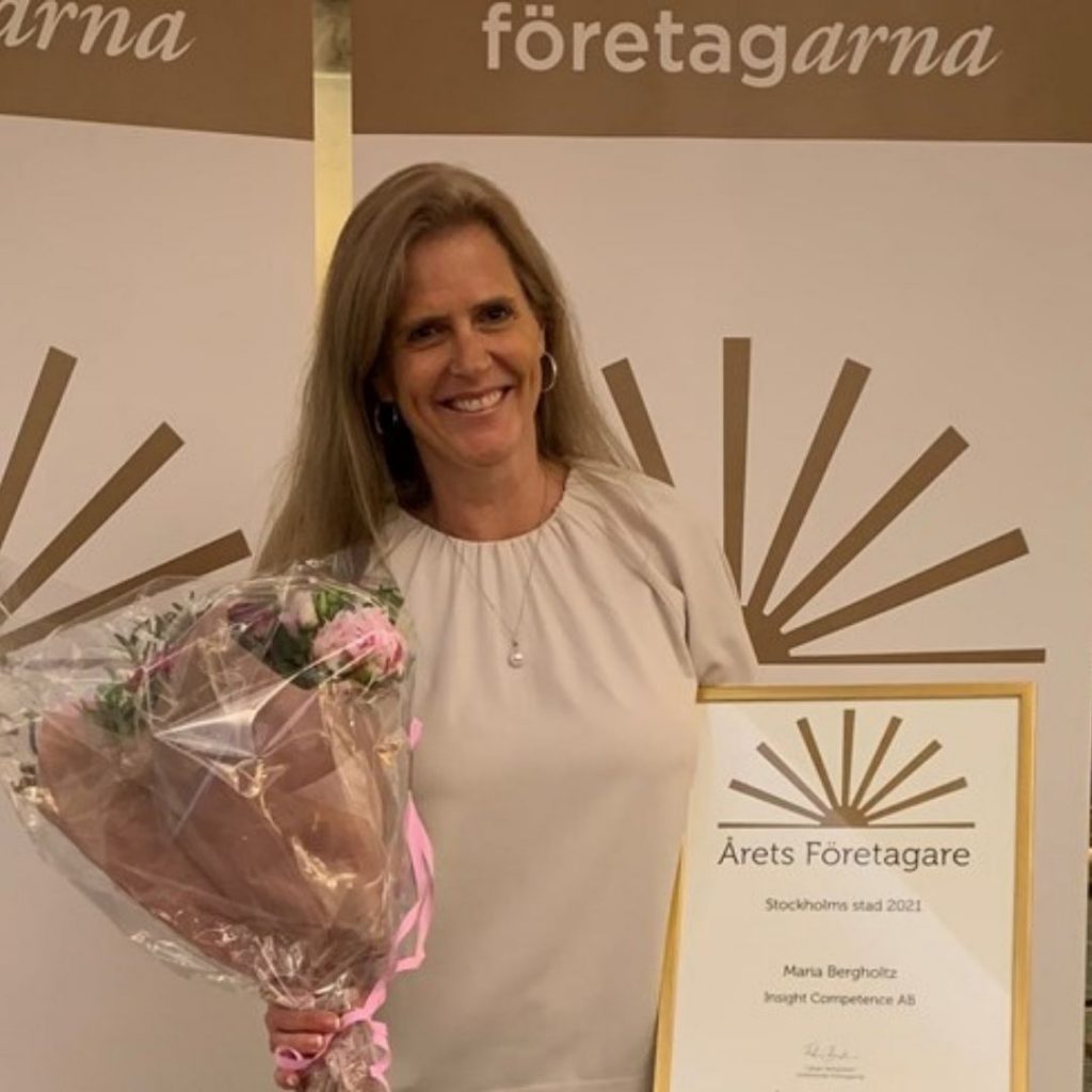 Maria Bergholtz är Årets Företagare 2021 i Stockholm Stad